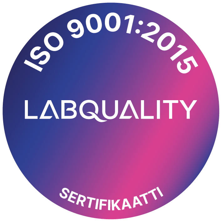 Laatusertifikaatin logo.
